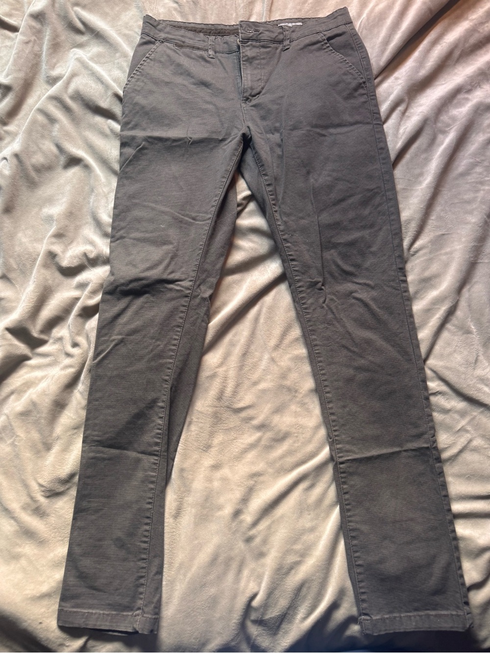 Truworths Slim Straight Chinos in Brown Charcoal